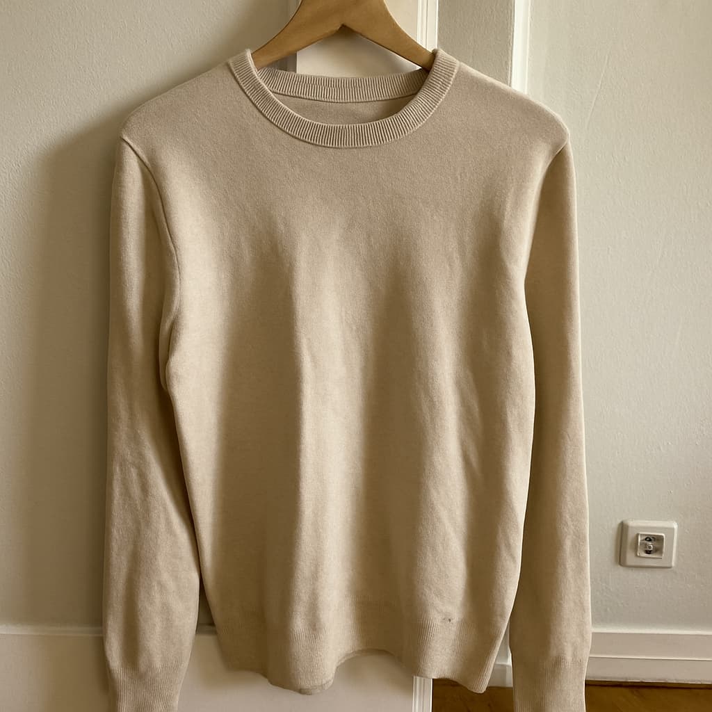 COS Merino Crewneck, bone/ecru, M 1